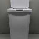 Glad 13 Gallon Trash Can | Plastic Kitchen Waste Bin with Odor Protection of Lid | Hands Free with Step On Foot Pedal and Garbage Bag Rings, 13 Gallon, White
