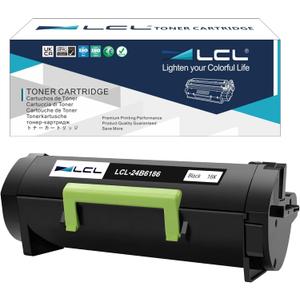 LCL Compatible Toner Cartridge Replacement for Lexmark 24B6186 16000 Pages M3150 XM3150 XM3150H (1-Pack Black)