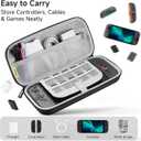 2 x Carrying Case (2025) for Switch 2, Slim Hard Shell Protective Travel Case with Black Spider Design, Game Card Storage, Fits Console with Attached Controllers, for Teen and Adult Gamers