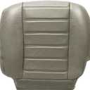 SecosAutoparts Driver Side Bottom Synthetic Leather Seat Cover Gray Compatible with Hummer H2 2003 2004 2005 2006 2007