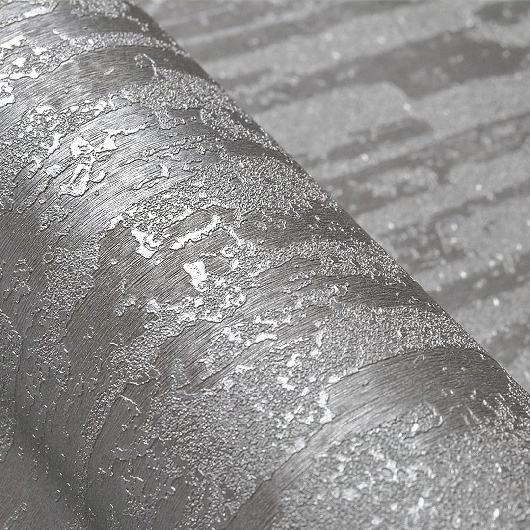yaretzy Silver Grey Peel and Stick Wallpaper Contact Paper Wallpaper Removable Bedroom Furniture Embossed Sticky 3D Self Adhesive 20.8inch x 119inch