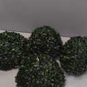 Hotop 2 Pcs 11 Inch Artificial Plant Topiary Ball 4 Layers Garden Spheres Boxwood Balls Artificial Topiaries Spheres Decorative Plants for Backyard, Balcony, Garden, Indoor Outdoor Decor(Green)