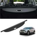 Cargo Cover Fit for 2020-2025 Ford Explorer Rear Storage Waterproof Retractable Rear Trunk Security Cover Shielding Shade Black(Do Not Fit for The Installation Position of The Third Row)