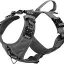 ICEFANG Dog Strap Harness with 4 x Metal Buckles,for X-Large Sized Dog,K9 Vest,Y-Shape Chest,Adjustable Pet Harness,No-Pull Front Leash Clip (X-Large (Pack of 1), Grey)