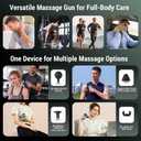 Mini Massage Gun with 10 Massage Heads, Percussion Deep Tissues Handheld Muscle Massager, 8mm Amplitude High-Intensity Massager Gun for Pain Relief for Office Gifts for Her, Home, Athletes