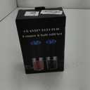 Sweet Alice Gravity Electric Pepper and Salt Grinder Set, Adjustable Coarseness, Battery Powered with LED Light, One Hand Automatic Operation, Stainless Steel Black, 2 Pack