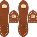 Joez Wonderful Leather Snap Buckles Closure, Sew On Leather Snap Button Purse Closure Fasteners for Purse Wallet Bags