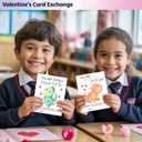 2 x Dinosaur Valentines Day Cards Gifts for Kids School, 24 Pack Dinosaur Valentine Classroom Exchange Cards for Boys Girls