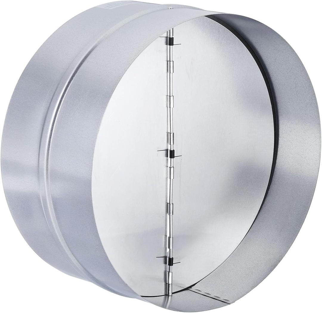 PATIKIL Backdraft Damper, 10 Inch, Ducting Hose Airflow Insert Backflow Preventer Shutter, One-Way Draft Stopper for Kitchen Bathroom Exhaust Vent Fans