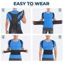 DIANMEI Back Brace Posture Corrector for Women and Men, Back Braces for Upper and Lower Back Pain Relief, Adjustable and Fully Back Support Improve Posture and Lumbar Support(XL, 39.5"-43" Waist)