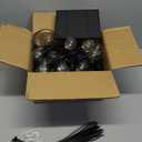 Brightown Outdoor String Lights - Connectable Dimmable LED Patio String Lights with G40 Globe Plastic Bulbs, All Weatherproof Hanging Lights for Outside Backyard Porch (50 ft - 25 LED Bulbs) (Black)