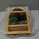 2 Pack Wooden Shelves with Fake Hanging Plants for Wall Decor, Modern Farmhouse Wood Wall Art for Living Room, Bathroom (Light Brown)