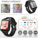 Phyulls Smart Watch for Kids, Smart Watch Toys with 39 Games Camera Video Recorder Music Alarm Calculator Calendar Flashlight Stopwatch Pedometer Gift Toys for 3-12 Years Old Boys and Girls (Black)