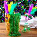 2 x JOYIN 12 Pcs Mardi Gras Gold Green Purple Bead Necklaces, Multi Metallic Colors Necklace Set for Mardi Gras Party Favors Supplies, St. Patricks Day Costume Accessories Decorations