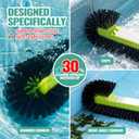 Pool Brush Head for Cleaning Walls with Hemispherical Bristles, Heavy Duty Inground/Above Ground Swimming Pool, Scrub Brush for Tile Flooring Vinyl Pools Fiberglass Fits 1.25 Poles (Charcoal)