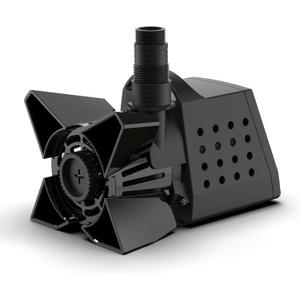 3200GPH Pond Pump, 200W Submersible Water Pump with 33FT Power Cord & Barrier Bag, 2 Hose Adapters, 20FT. Lift Height for Garden Ponds, Fountains, Waterfalls, Water Circulating