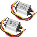 2pcs 12V to 3.7V Converter DC Step Down Buck Voltage Regulator Power Supply Transformer Module 3A 11W Waterproof Car Power Converter for Car Auto Motor