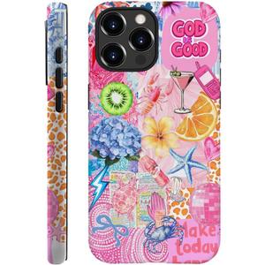DAIZAG Case Compatible with iPhone 16 Pro Max,Fit Shockproof Cover for Women Girls,Aesthetic Coastal Turtle Starfish Coral Disco