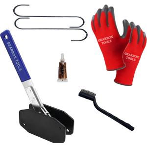 Brake Piston compressor Tool, Gloves, 2 Hooks, Disc Lube, Wire Brush. 5 in 1 Professional Brake Caliper Compression Tool Kit Ratcheting Brake Caliper Tool for Single/Twin/Quad Brake pad spreader tool
