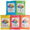 Kulture Khazana: Holi Color Powder 1lb Bags - 5 Pack - All-Natural, Washable, Non-Toxic, for Festival of Colors, Color Run, Gender Reveal & Parties