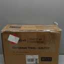 Decoway 4ft Christmas Tree Pre-Lit Artificial Mini Trees with Gold Pot Base, Flocked Snow 70 Warm White Led Lights Pine Cones Red Berries, for Entrances, Home Decorations Holiday Decor