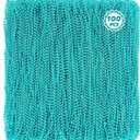 Huskein 100 PCS Lakeblue Beads Necklaces, 33" Round Beads Bulk, Mardi Gras Parade Accessories, Costume Necklaces for Parade Favors Accessories Decorations Festive Event Gender Reveal Party Supplies