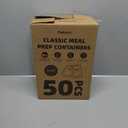 50 Pack (100-Piece) 32 oz Sturdy Leakproof 2-Compartment Meal Prep Containers with Lids, Plastic Food Storage Containers for Lunch, Microwave, Freezer, and Dishwasher Safe Takeout Containers