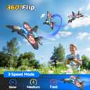 Foam RC Airplane Drone for Kids, Remote Control Helicopter, Toy Plane Fighter Jet with LED Light, Auto Hover, 360Flip, 2 Batteries (16 Mins Flight), Easy to Fly for Beginners