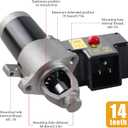 YAMAKATO Electric Starter Motor JQ170-2 for LCT 291cc 306cc, Ariens AX291 AX306 OHV Gas Engine Suitable for Husqvarna 24" 27" 30" Snow Blower, Ariens Deluxe 28" 30" Snowblower