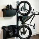 Werhoo Wall Mounted Vertical Bike Storage with Storage Box, Bike Rack Wall Mount for Garage and Home, Fits for Road Bike, Gravel Bike, Mountain bikes etc,Bicycle Storage Rack Easy to Install