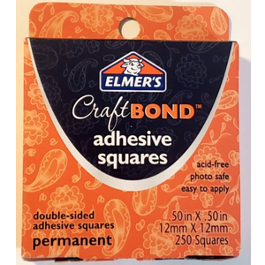ELMER'S CraftBOND Permanent ADHESIVE SQUARES – 250 pcs, 1/2 in x 1/2 in