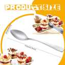 Nuogo 500 Pcs Silver Plastic Mini Spoons 3.7inch Disposable Desserts Spoon Heavy Duty Disposable Spoons Bulk for Coffee, Ice Cream, Cake, Weddings, Party
