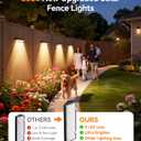 KOOPER Solar Fence Lights Outdoor Waterproof, 8 Pack Warm White & 9 Fixed Colors & Color Changing Fence Lights Solar Powered, Solar Lights Outdoor Fence for Outside Backyard Railing Patio Wall Deck