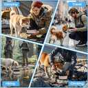 Portable Dog Bowls with Clasp,Foldable Outdoor Dog Water Bowls Leak Proof Pet Feeding Dish Hiking Accessories for Camping Traveling Walking (Pink)