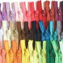 9 Inch Multicolor Pack YKK Zippers Number 3 Nylon Coil Set of 30 Pieces
