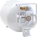Flame King YSN201HZL 20-LB Steel Horizontal Propane Tank Cylinder for Fire Pits and Tables, Patio Heaters, Barbeques, RVs, and Truck Campers, White