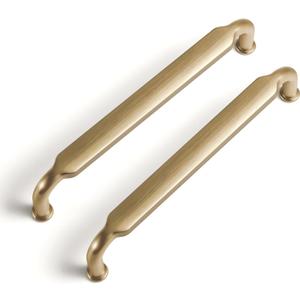 Goo-Ki 6 Pack 5 Inch 128mm Hole Center Cabinet Pulls Champagne Bronze Zinc Alloy Kitchen Drawer Pulls Drawer Handles 5.4 Inch Length 2202-UBR-128