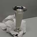 Deco 79 Aluminum Metal Decorative Vase Fluted Centerpiece Vase, Flower Vase for Home Decoration 4" x 4" x 10", Silver