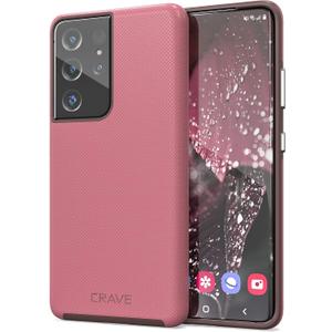 Crave Dual Guard for Galaxy S21 Ultra Case, Shockproof Protection Dual Layer Case for Samsung Galaxy S21 Ultra, S21 Ultra 5G (6.8 inch) - Berry