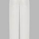 Flamingals Solid Seam Front Patch Pocket Mid Rise Straight Leg Pants Women XL