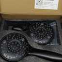5" Dual Shower Faucet Compatible with Delta 13/14 Series Tub Trim Kit, High Pressure Round Rain Shower Head& Handheld Set Faucet System, Matte Black (Valve& Catridge Not Inclued)