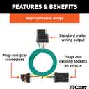 CURT 55316 Vehicle-Side Custom 4-Pin Trailer Wiring Harness for Select Ford F-Series, Cab and Chassis Pickup Trucks