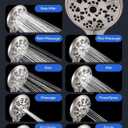 Shower Head with Handheld High Pressure, Rain Shower Head with Fixed Showerhead and 9 Sprays Handheld Shower, Detachable 2-IN-1 Shower head with 59" Rotatable Stainless Steel Hose (Brushed Nickel)