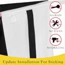 NICETOWN Door Curtains 100% Blackout - Self Stick Tie Up Shades Thermal Insulated Linen Door Window Light Block Sidelight Curtains for Bedroom, W26 x L72 inches, 1 Panel, Black