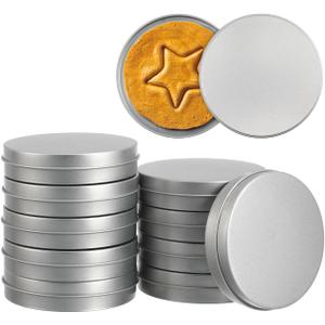 PRETYZOOM Candy Storage Box Set 3.54In Clear Tin Containers with Lids for Party Treats Korean Sugar Candy Organizer
