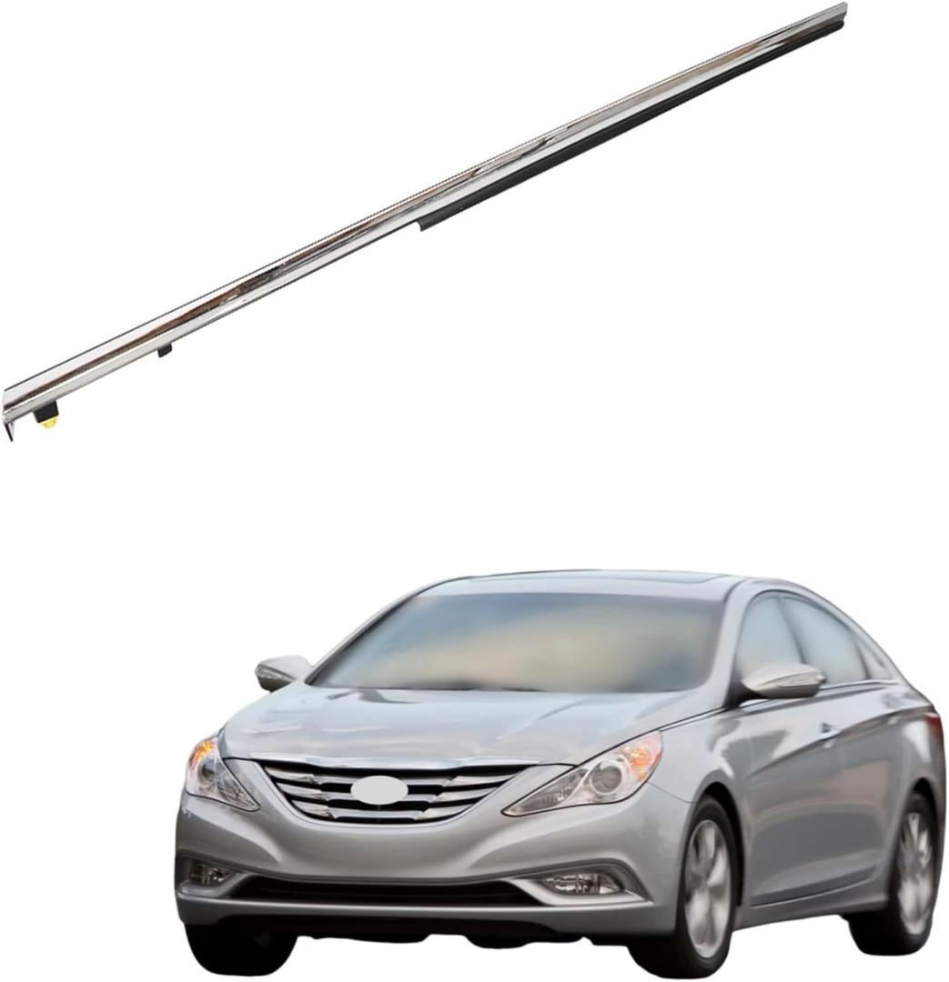 labwork Front Chrome Molding Trim Left Driver Side Replacement for Sonata 2011-2014