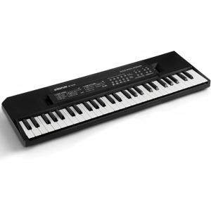 LeeQee Kids Keyboard Piano, 54 Keys Kids Piano with Microphone & USB Cable, Portable Electronic Musical Toy Piano for Kids Ages 3-12, Educational Beginner Instrument Gift for Boys Girls (Black)