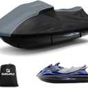 QUNSUNUS Jet Ski Cover for Yamaha VX Cruiser and Cruiser HO 2010-2014, Waterproof VX Cruiser Cover with Cotton Lining, All Weather Waverunner Cover with Straps and Zipper