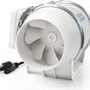 Voltset 4 Inch Duct Fan, Inline Ventilation Exhaust Fan, 280 CFM Duct Intake High Efficiency Air Fan for Vent Bathroom, Kitchen, Grow Tent, Hydroponics, 3D Printer