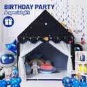 Wilwolfer Space Kids Tent Indoor: with Mat, Star Lights - Kids Play Tent Space Toys - Bedroom Decorations Astronaut Rocket Ship (Black)